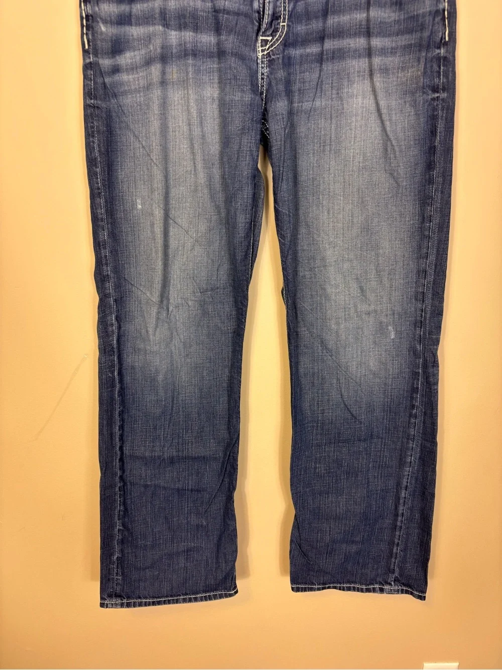 BKE Tyler Straight Leg Jeans Mens 36L Faded Blue Denim 36 x 36 Long Inseam